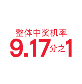 整体中奖机率：9.17分之1